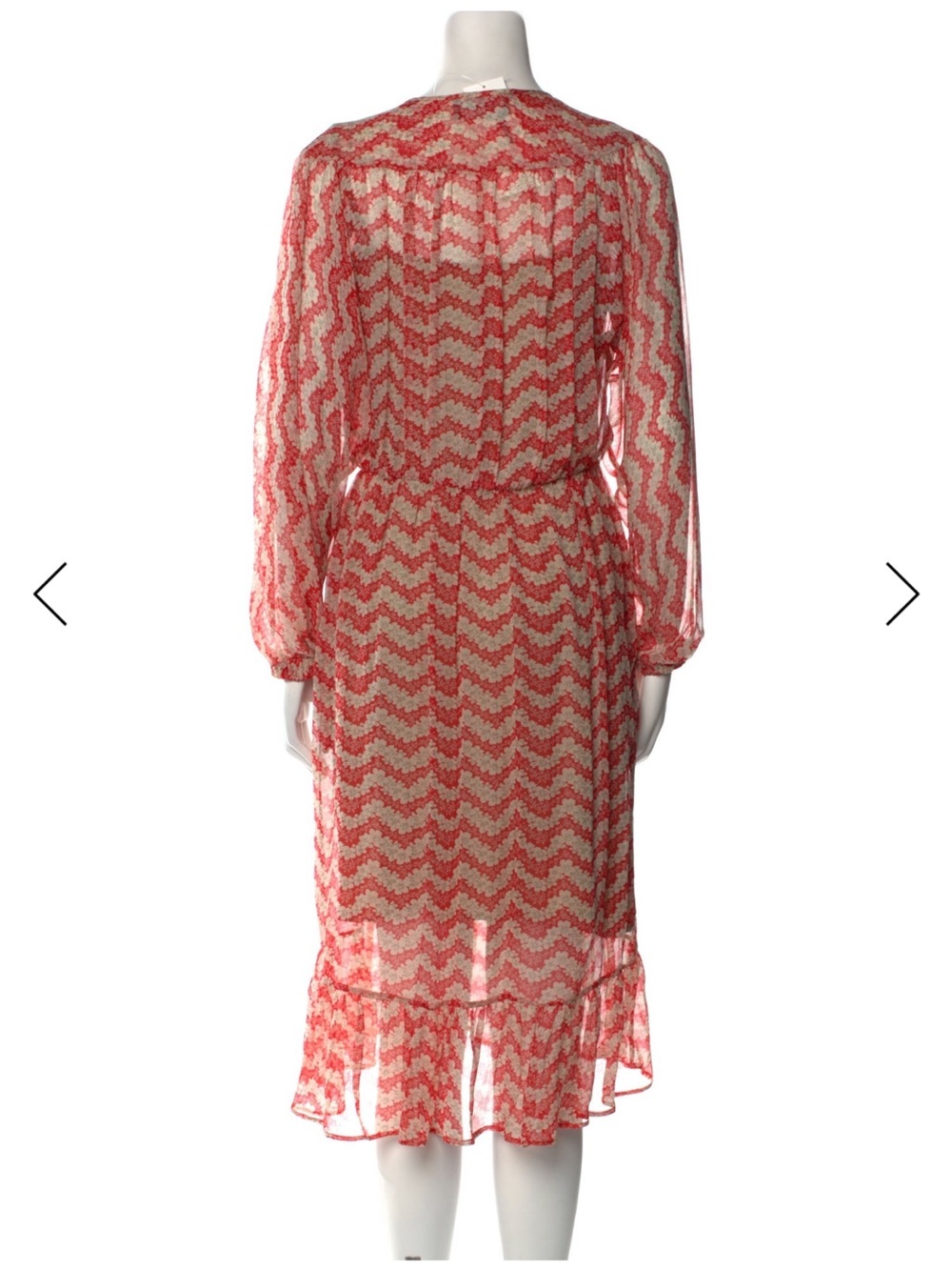 The Kooples Red Dress Pattern - Picture 3 of 7